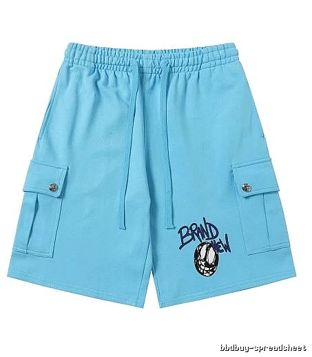 Chrome Hearts Trendy Cool Style Light Blue Shorts