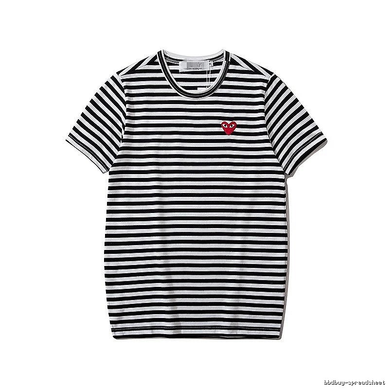 Comme des Garcons PLAY 2021-94 Black Style 2194 Heart Logo T-Shirt Fan Wear