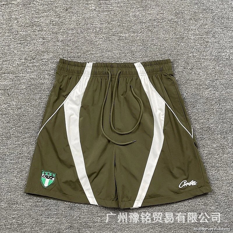 Corteiz Badge Street Style Military Green Casual Sports Shorts