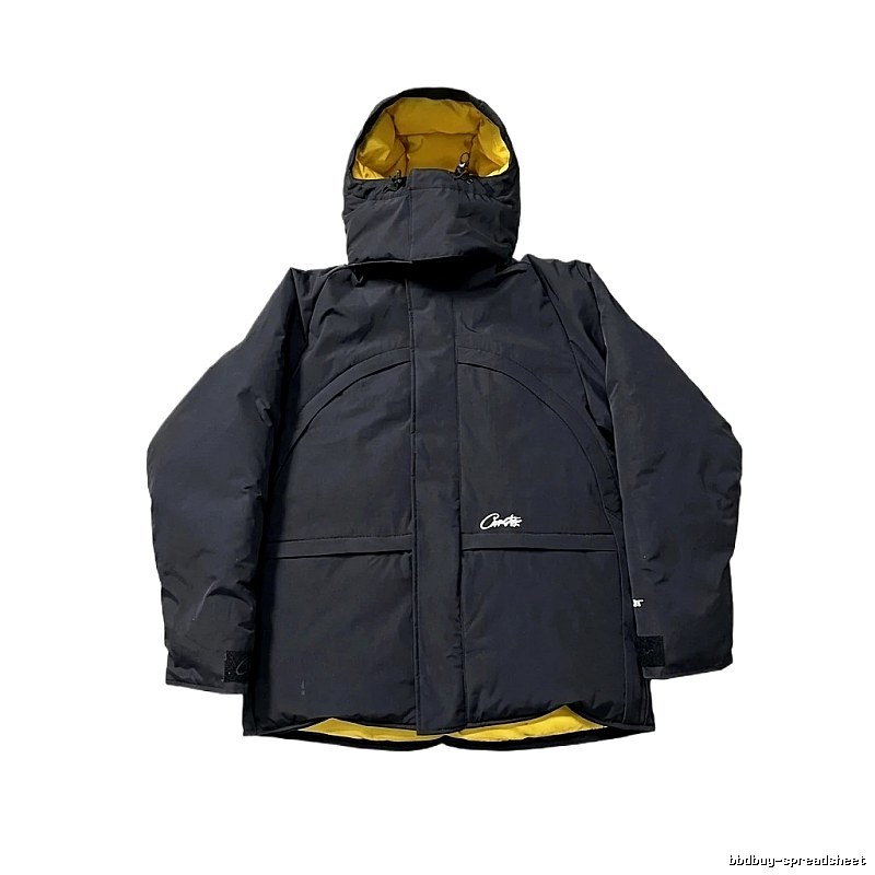 Corteiz Black Functional Style Cotton-padded Jacket