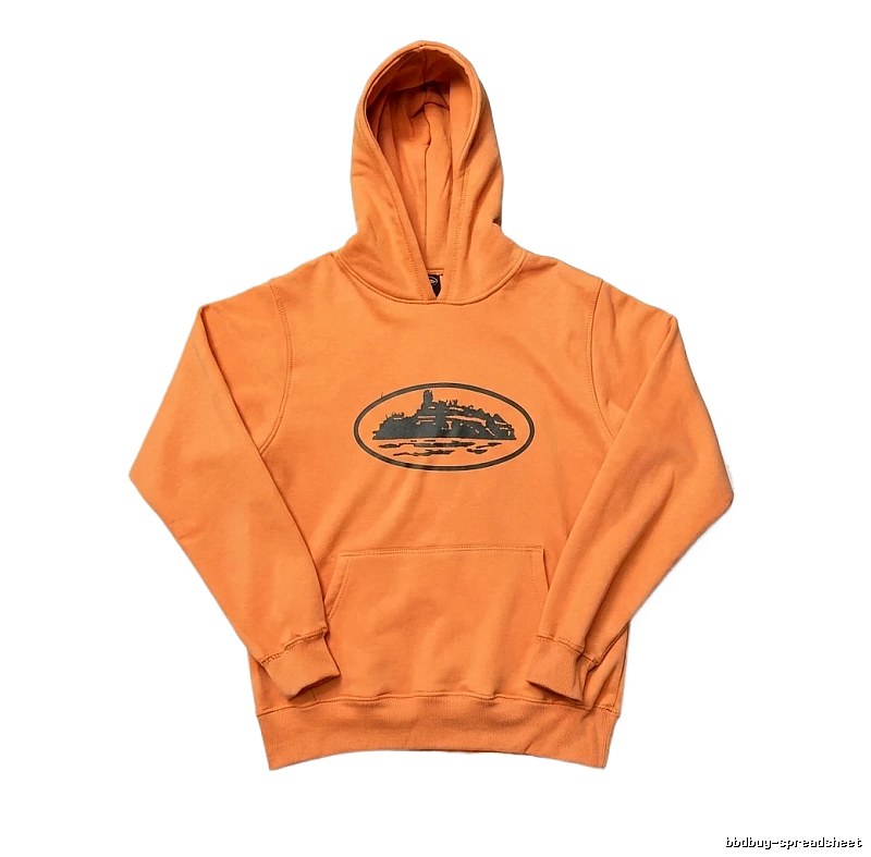 Corteiz orange minimalist style sweatshirt