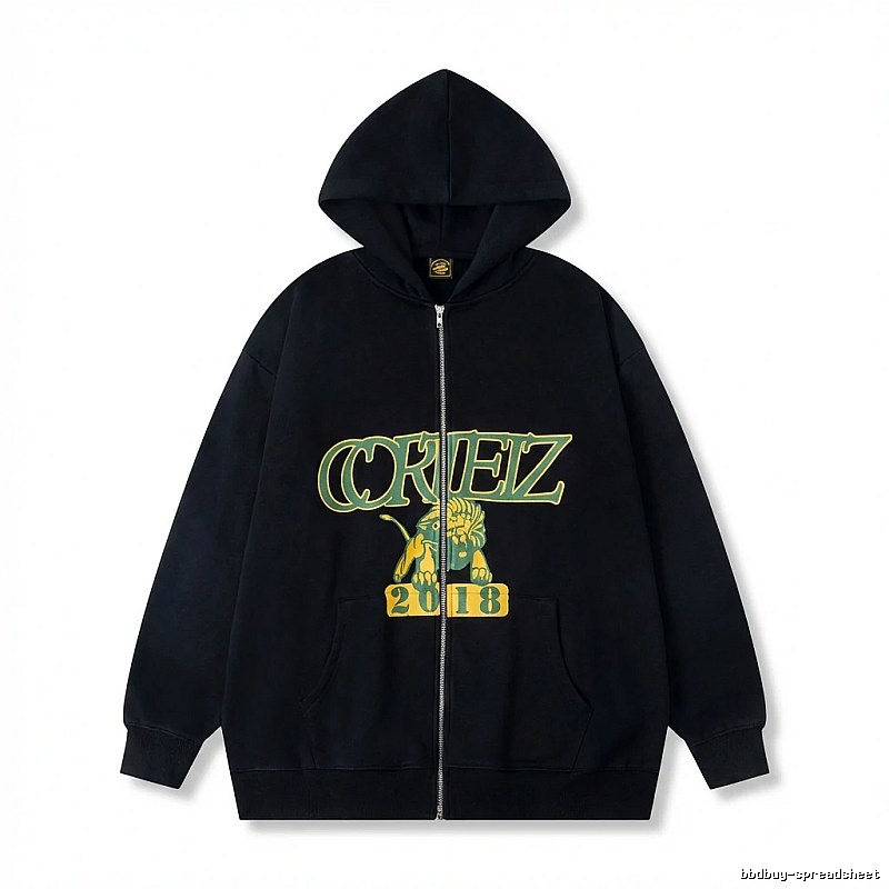 Corteiz Printed Trendy and Cool Black Sweatshirt