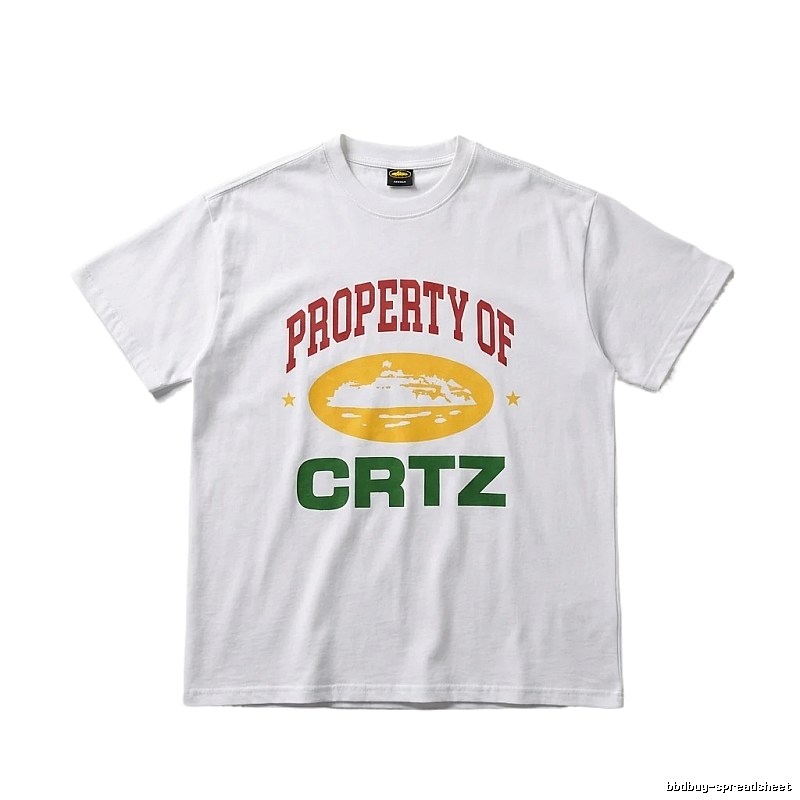 Corteiz PROPERTY Series Trendy and Cool White T-shirts