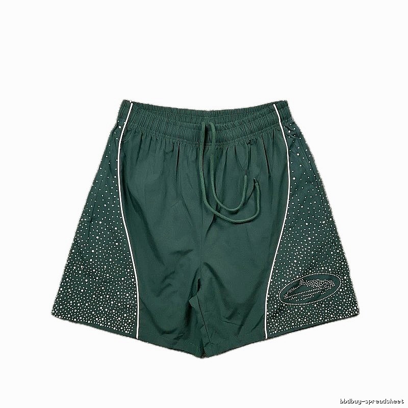 Corteiz Starry Street Style Dark Green Shorts