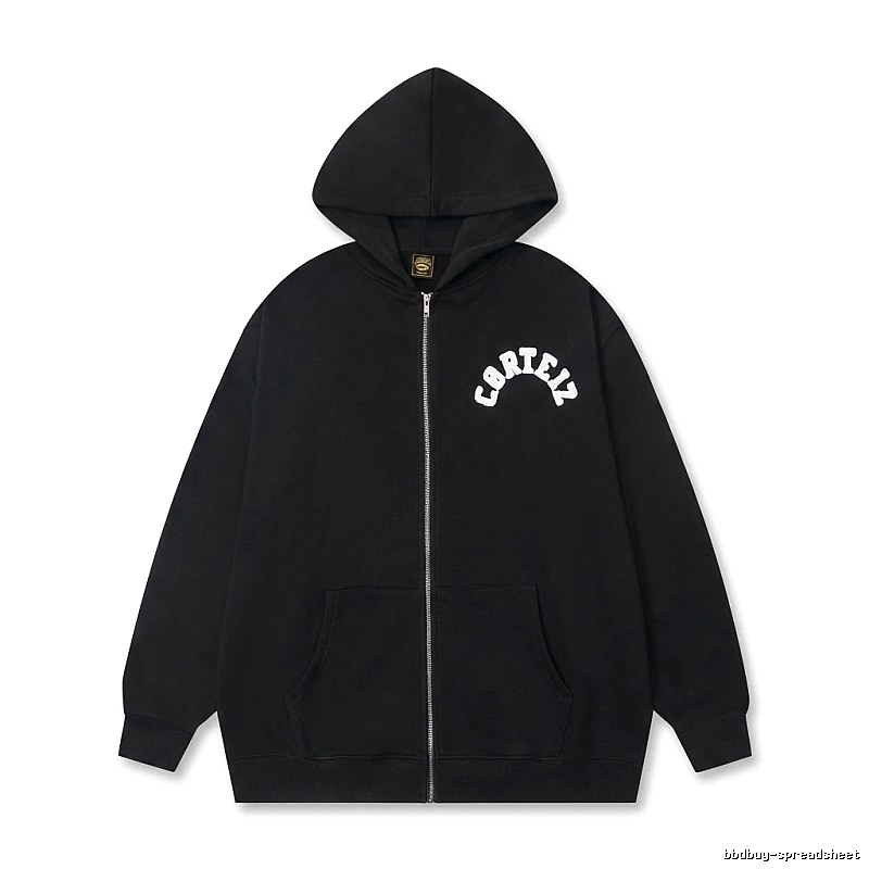 Corteiz street-style black hoodie