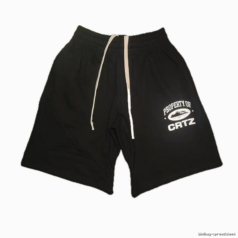 Corteiz trendy and cool black shorts