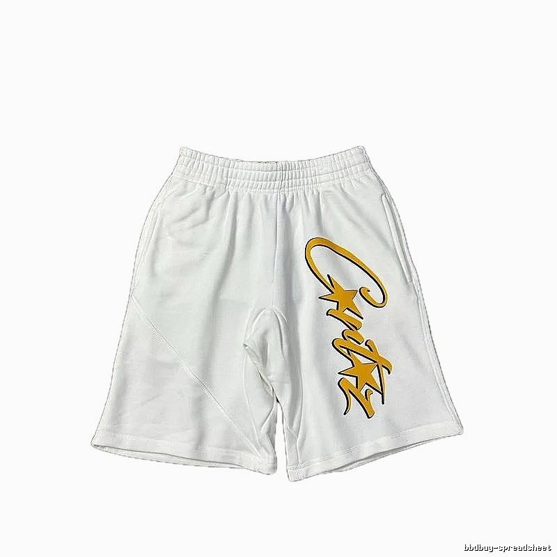 Corteiz trendy and cool style white shorts