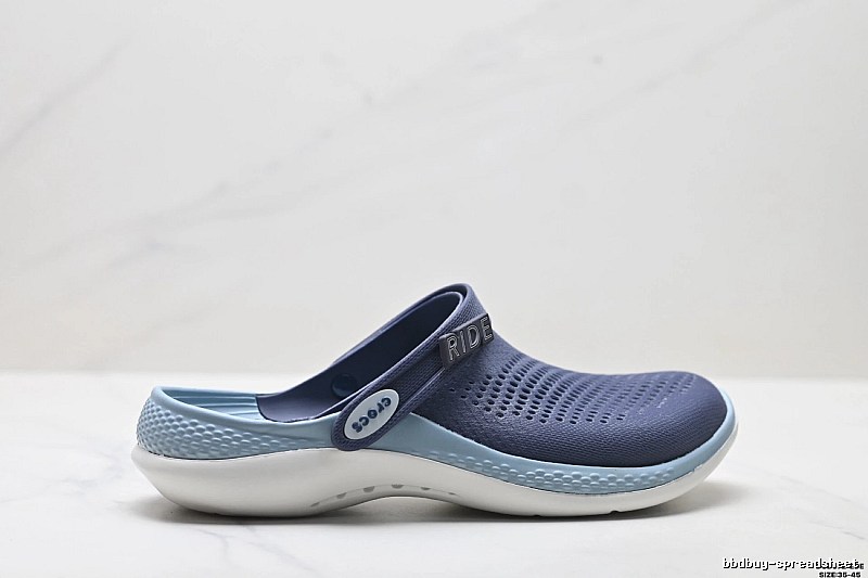 Crocs RIDE Series Simple Style Blue and White Slippers