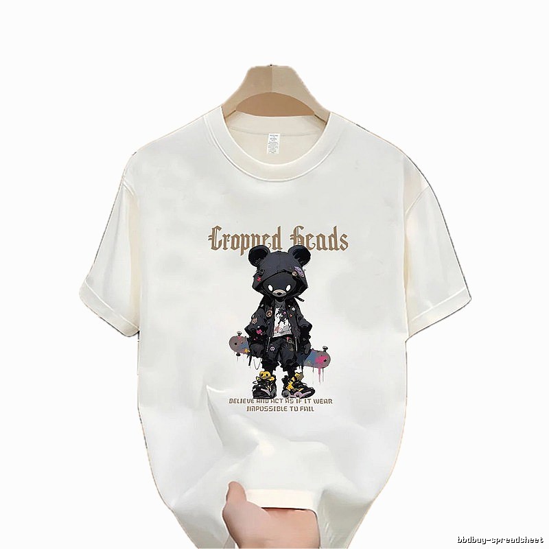 Cropned Heads Trendy & Cool Bear Off-white T-shirt