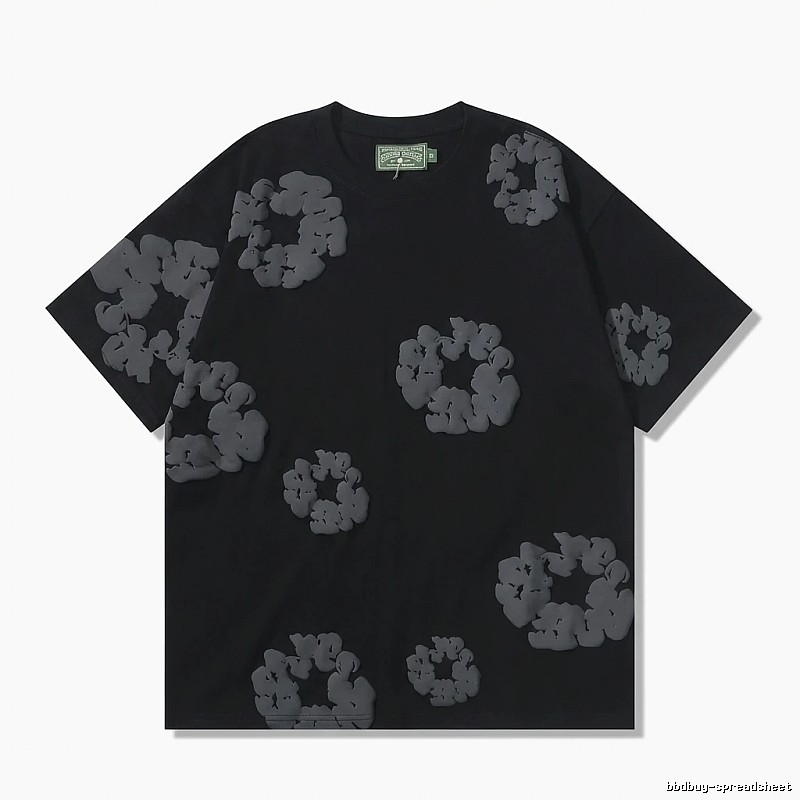 DENIM TEARS Dark Style Black Short-Sleeve