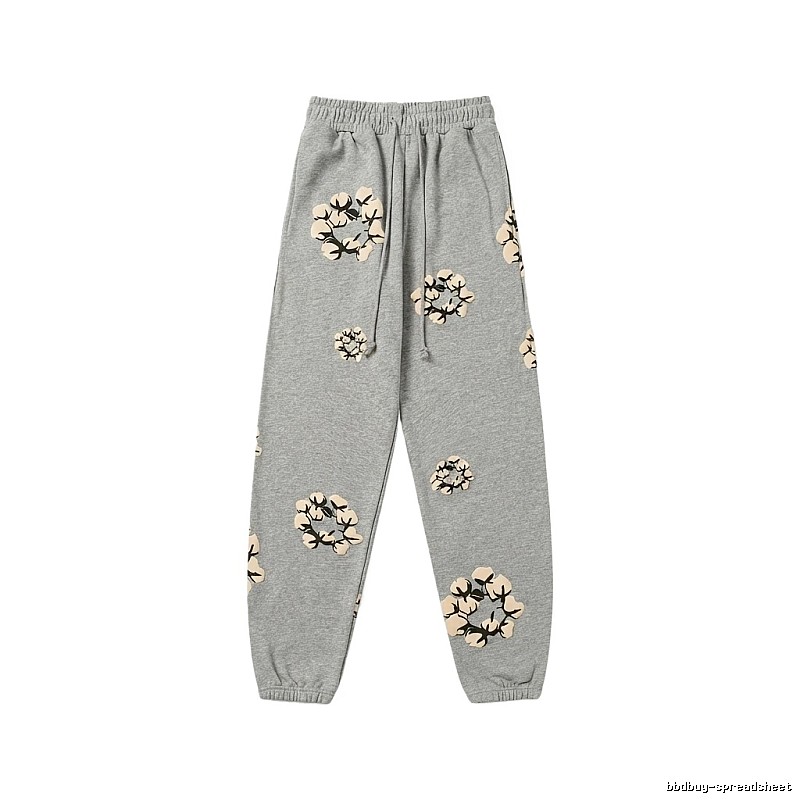DENIM TEARS Floral Casual Grey Sweatpants