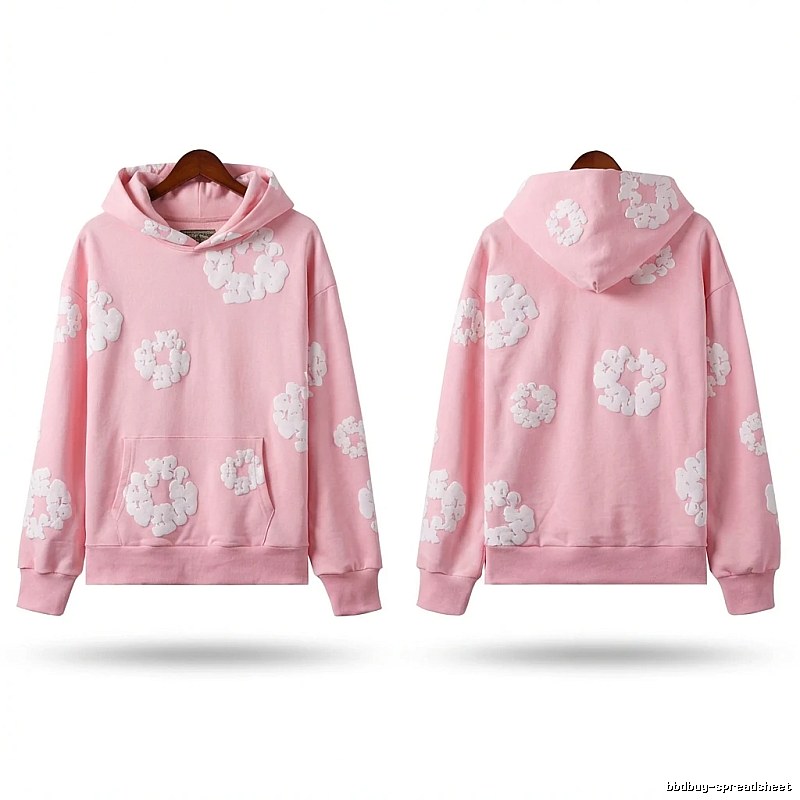 DENIM TEARS Floral Pink Hoodie