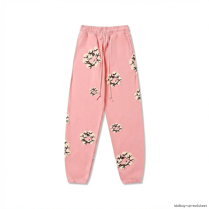 DENIM TEARS Floral Pink Sweatpants