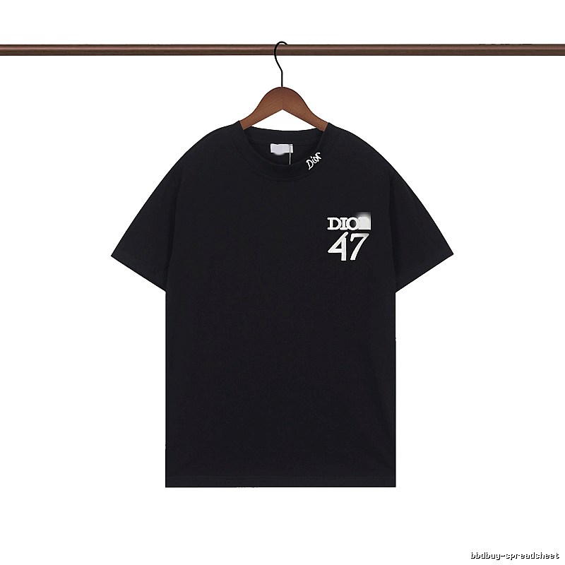 Dior 47 Collection Minimalist Style Black T-Shirt
