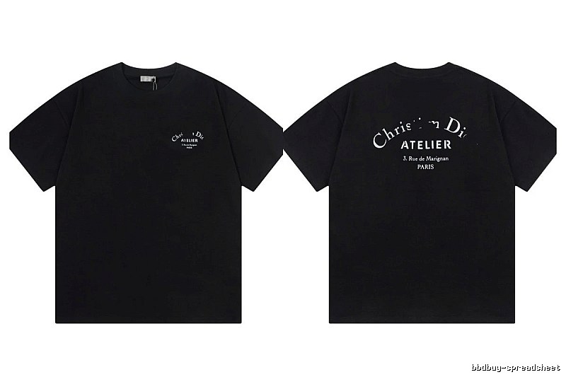 Dior Atelier Minimalist Style Black Short-sleeve T-shirt