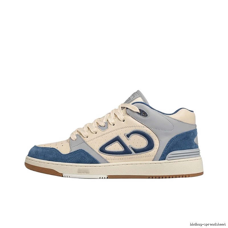 Dior blue, white and grey retro-style canvas shoes