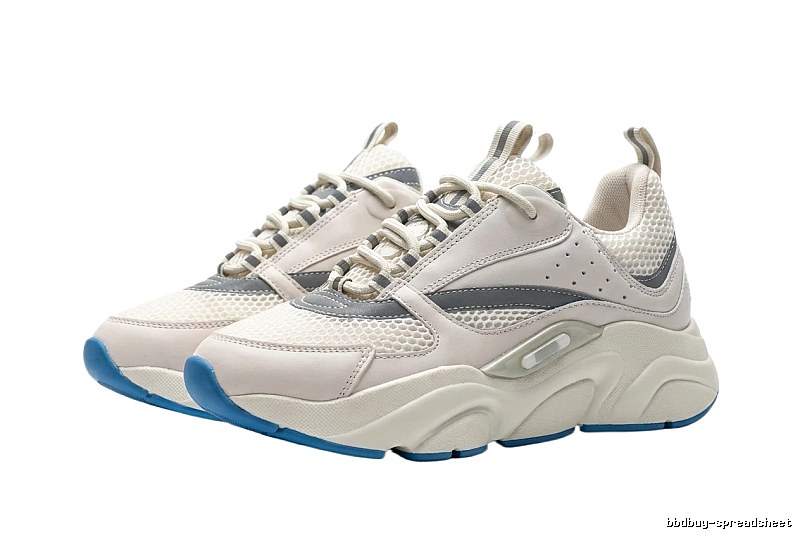 Dior Dad Shoes in Gray, White and Blue Color Scheme