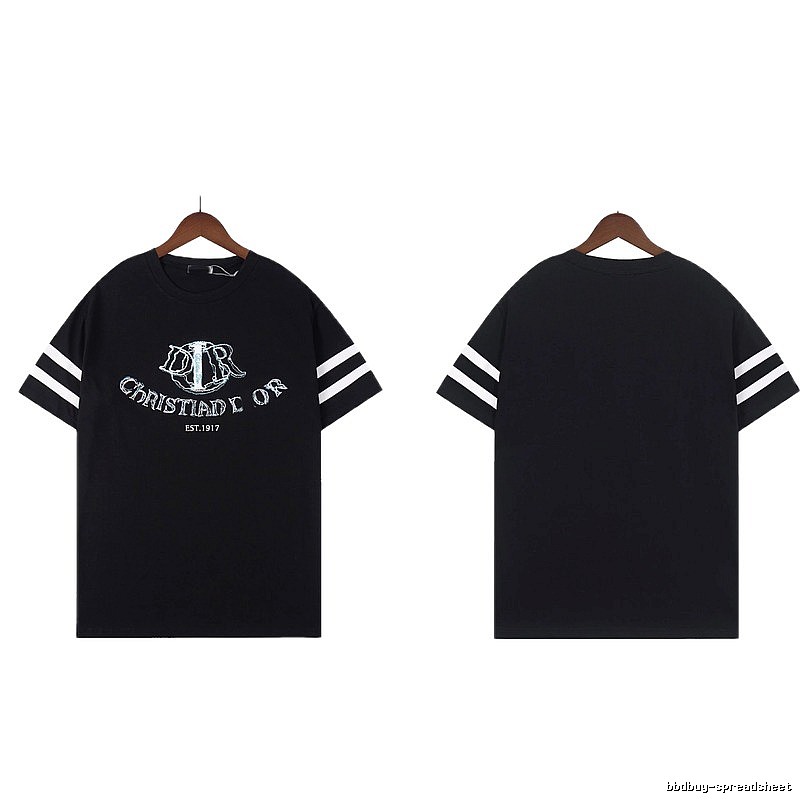 Dior Embroidered Vintage-style Black Short-sleeve T-shirt