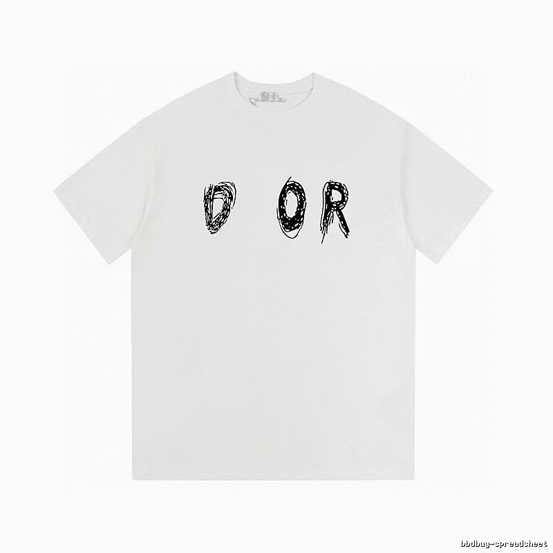Dior Graffiti Collection Trendy Cool Style White T-Shirt
