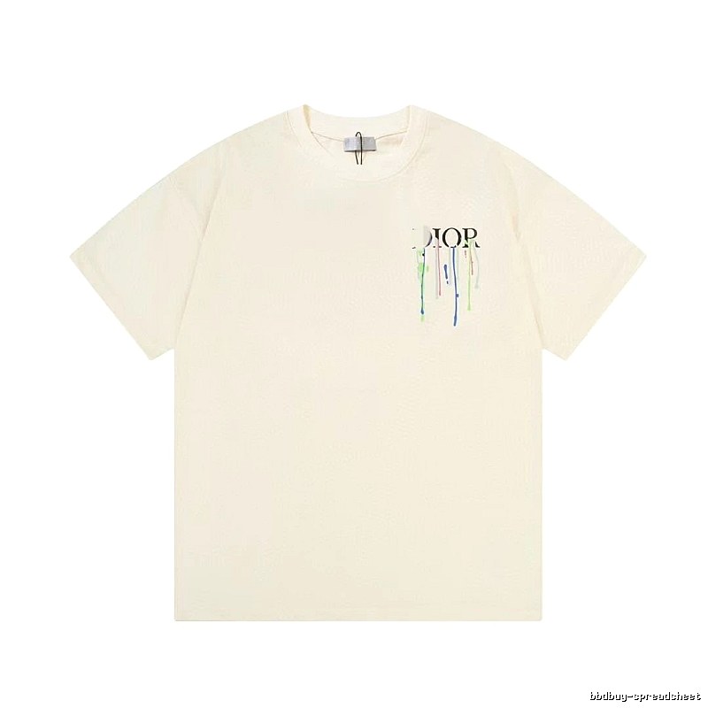 Dior Graffiti Print Street-style Off-white T-Shirt