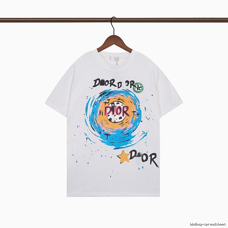 Dior Graffiti Trend Style White Short-sleeve T-shirt