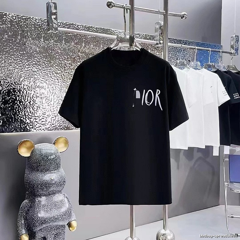 Dior Handwritten Graffiti Trendy Style Black T-Shirt