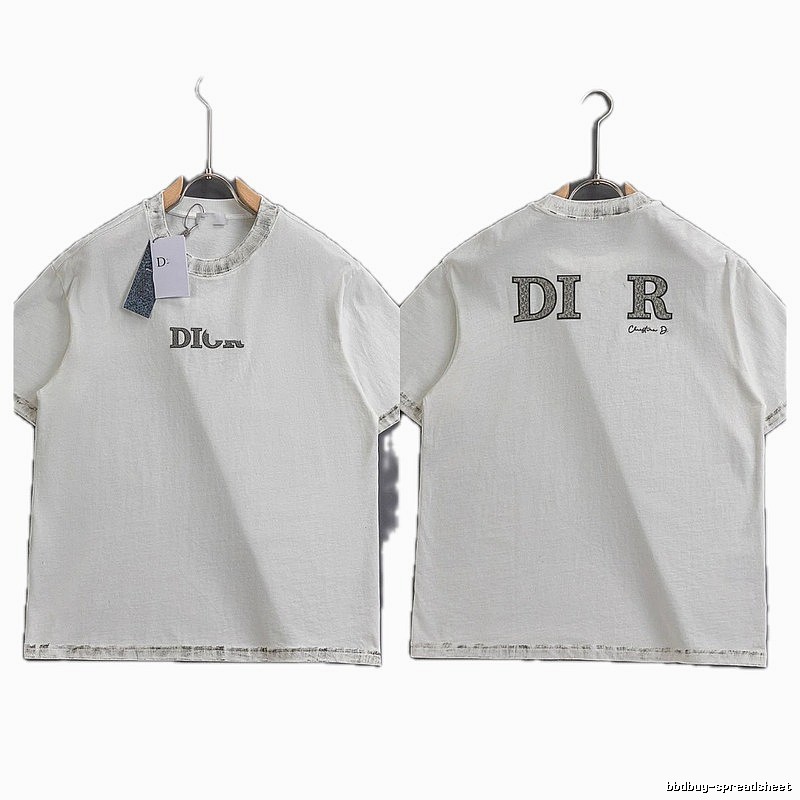 Dior Letter Print Vintage White T-shirt