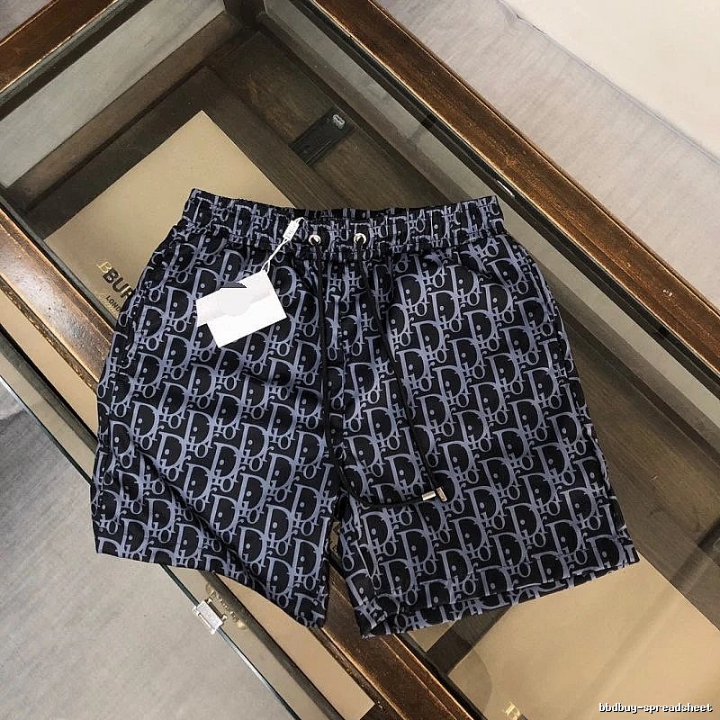 Dior Monogram Collection Trendy Style Black and Grey Shorts