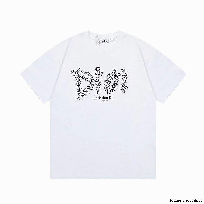 Dior Monogram Light Luxury Style White Short-sleeve T-Shirt
