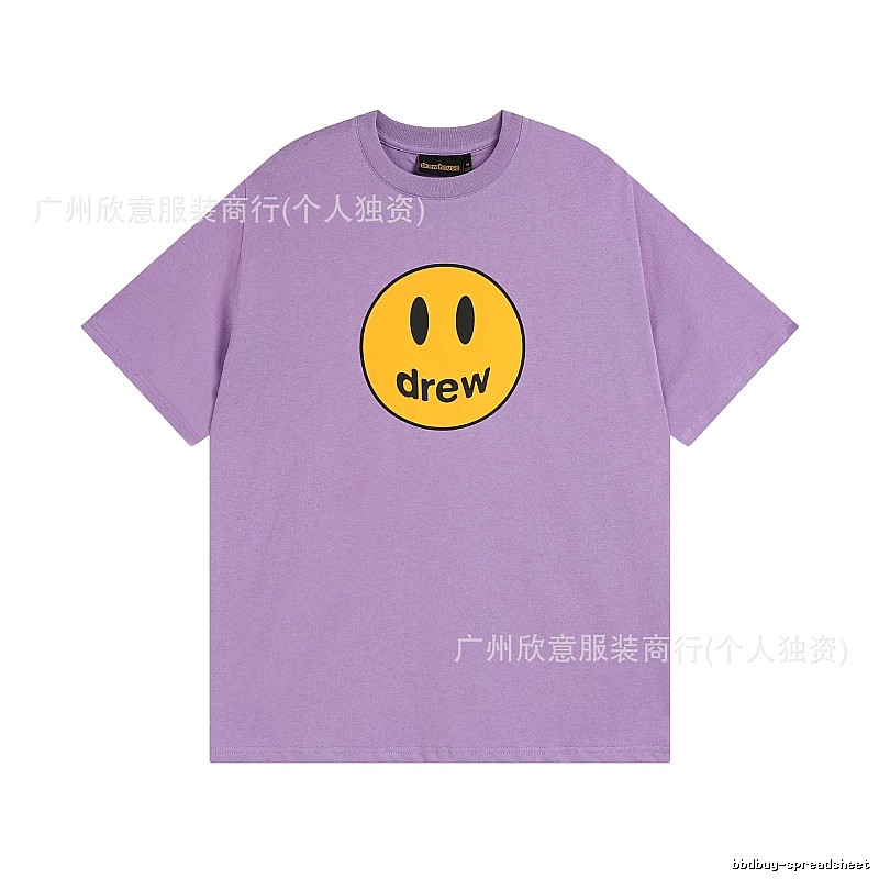 DREW Smile Street Style Purple Short Sleeve T-shirt