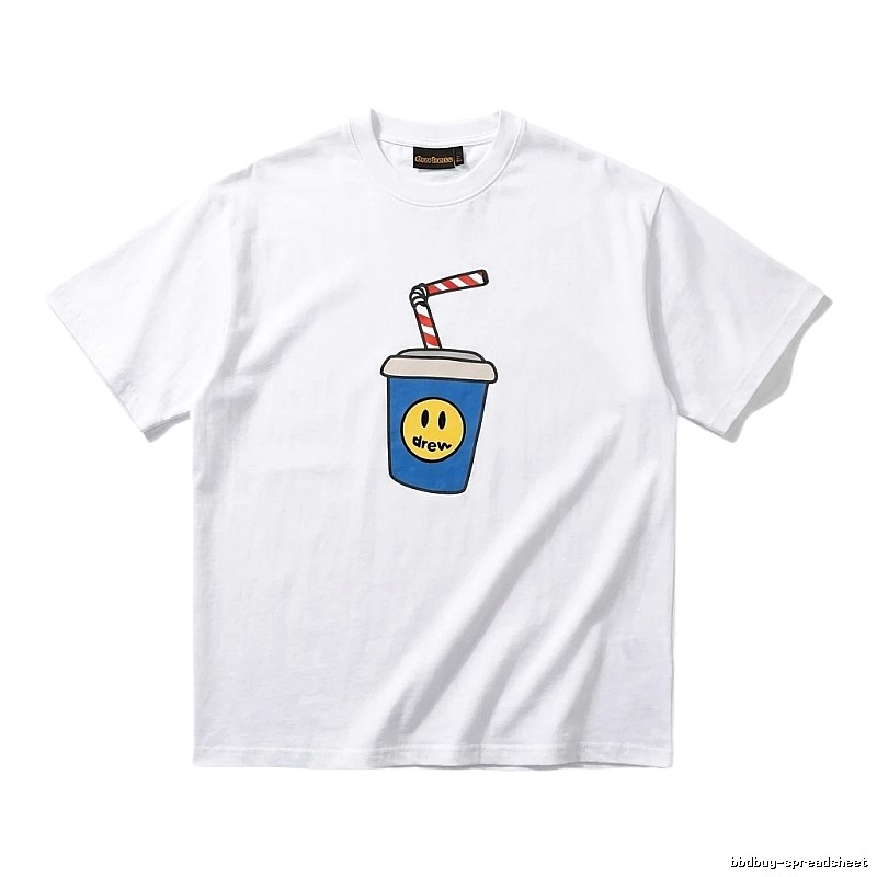 DREW Smiley Series Simple White T-shirt