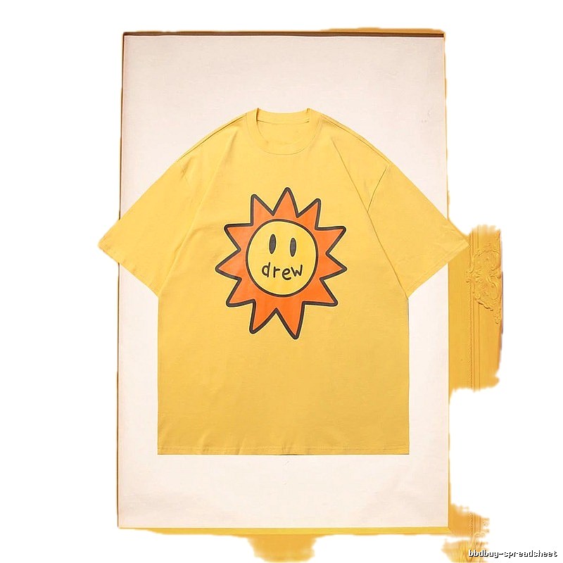 DREW Street Style Sun Smiley Face Yellow T-shirt