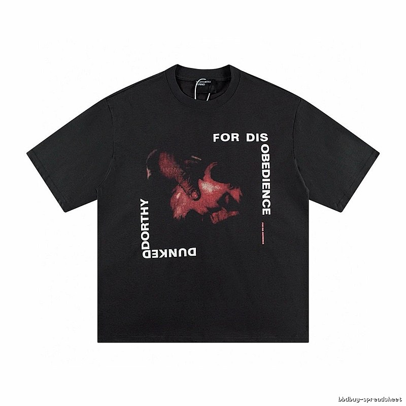 ERD GRJKD Dark Print Black Short Sleeve T-Shirt