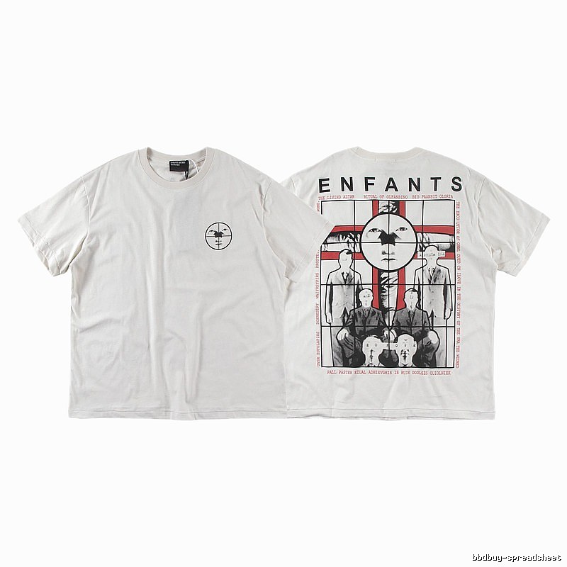 ERD Portrait Print High Street Style Off-white T-shirt