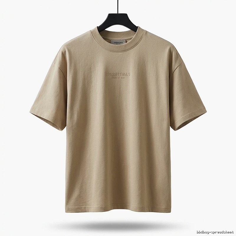 ESSENTIALS Basic Khaki Short Sleeve