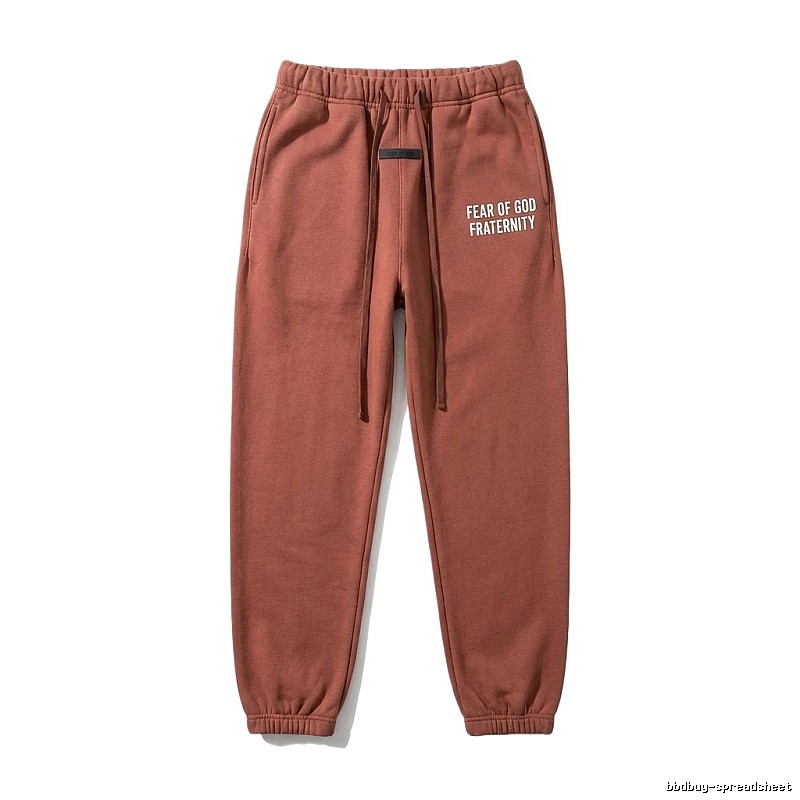 ESSENTIALS Casual Style Brown-Red Sweatpants