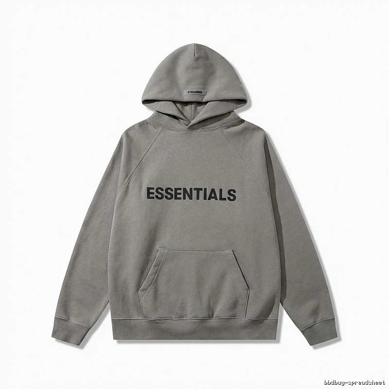 ESSENTIALS minimalist gray hoodie