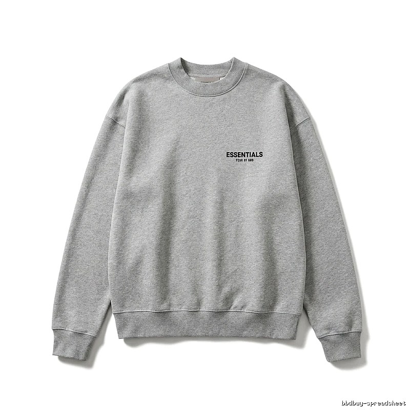 ESSENTIALS minimalist light gray sweatshirt