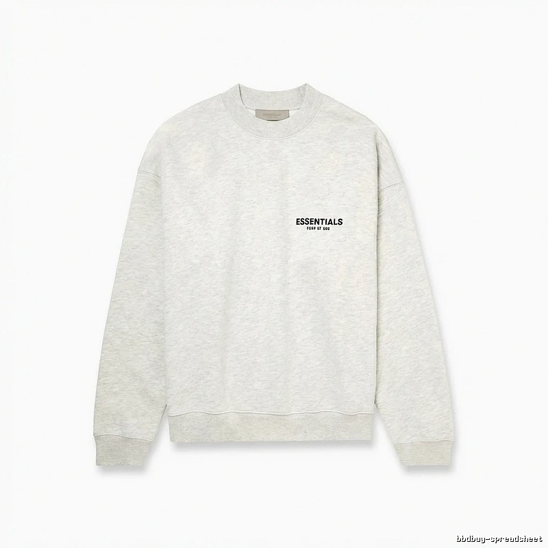 ESSENTIALS minimalist light gray sweatshirt
