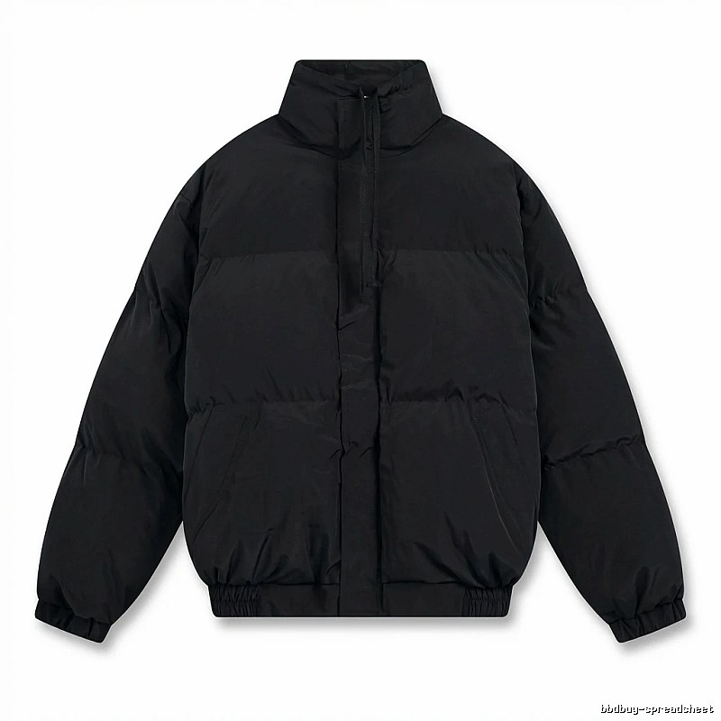 ESSENTIALS minimalist style black cotton-padded jacket