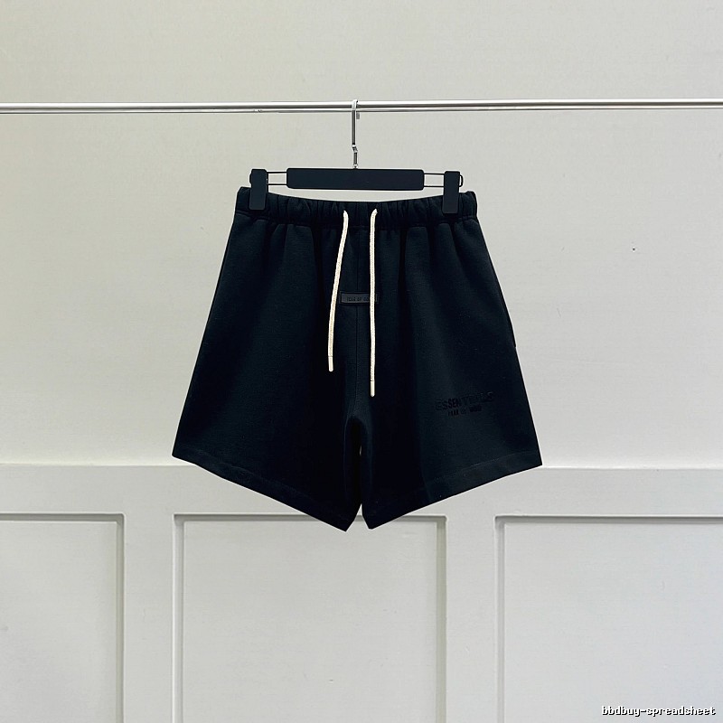 ESSENTIALS Minimalist Style Black Shorts