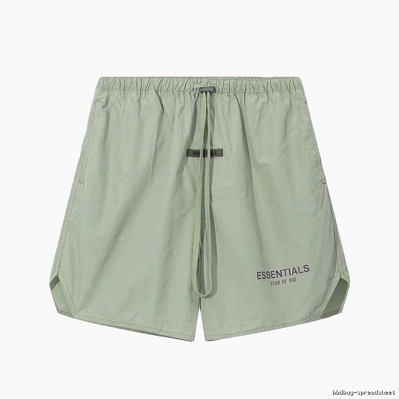 ESSENTIALS minimalist style light green shorts