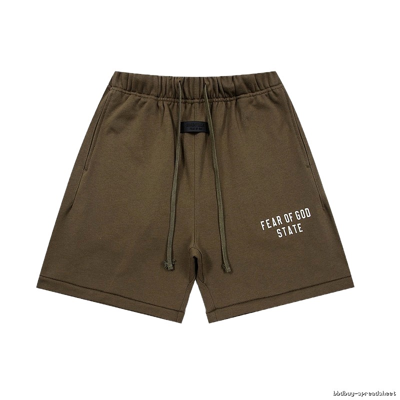 ESSENTIALS Solid Color Casual Shorts