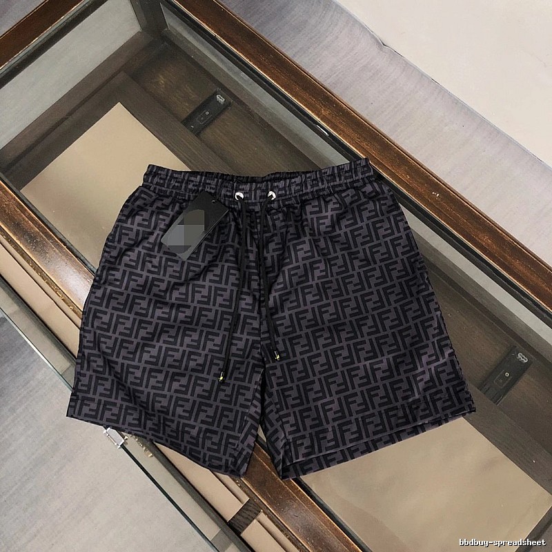Fendi FF Monogram Trendy Cool Style Black Casual Shorts