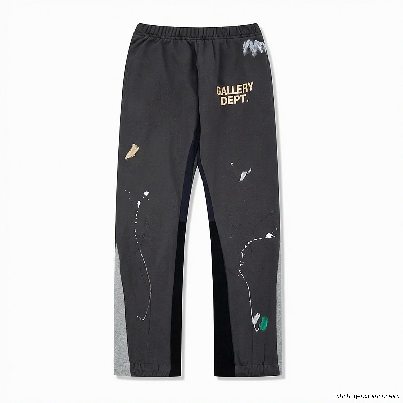 Gallery Dept Graffiti Style Black and Grey Sweatpants