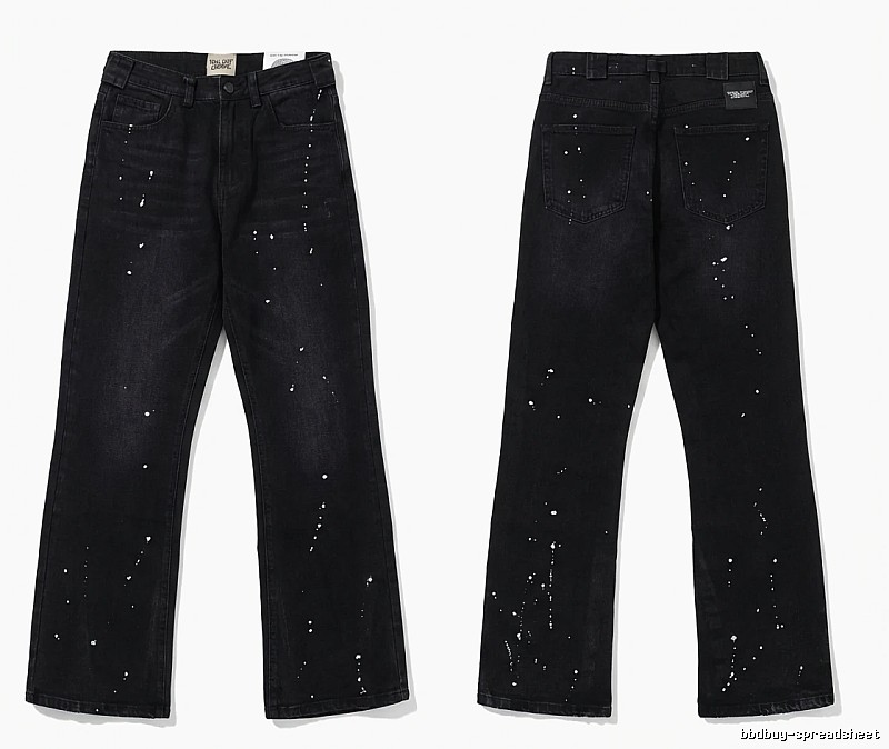 Gallery Dept Splatter-paint Style Black Jeans