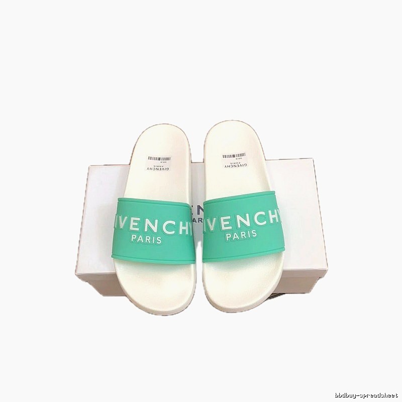 Givenchy Trendy Letter Mint Green Slides