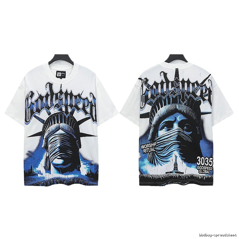Godspeed Statue of Liberty Dark Style White T-shirt