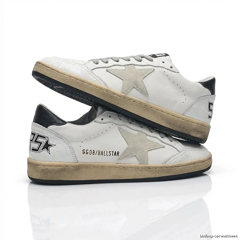 Golden Goose Ballstar retro-style white shoes