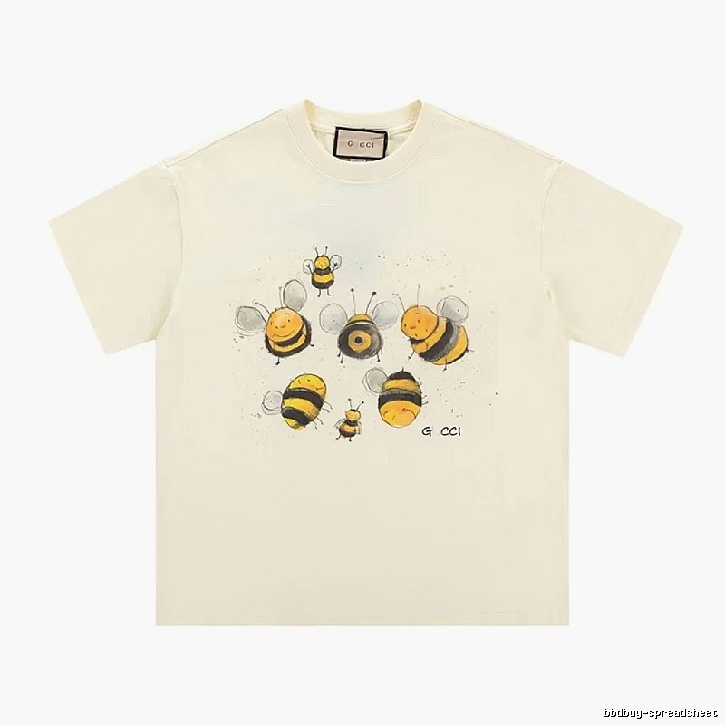 Gucci Bee Graffiti Casual Style Off-white T-shirt